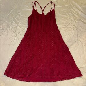 Red Lace Strappy Dress